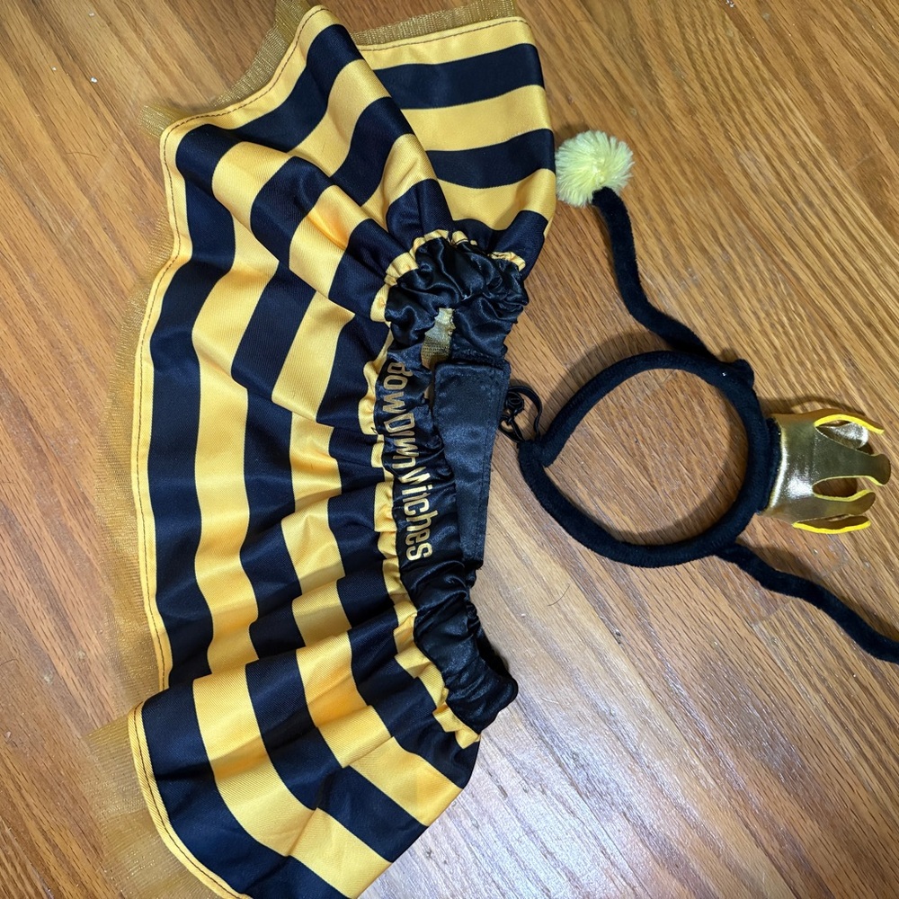 Black and Yellow Striped Pet Costume